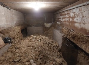 Souterrain dun bâtiment en chantier