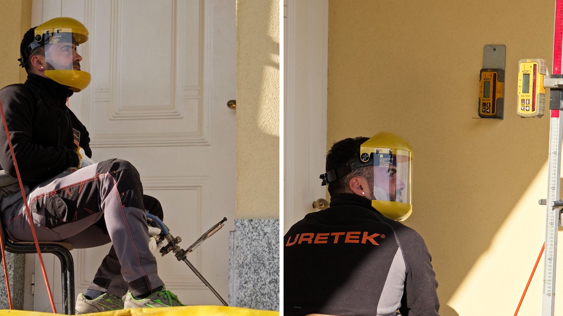Iniezione della resina espandente Uretek Geoplus