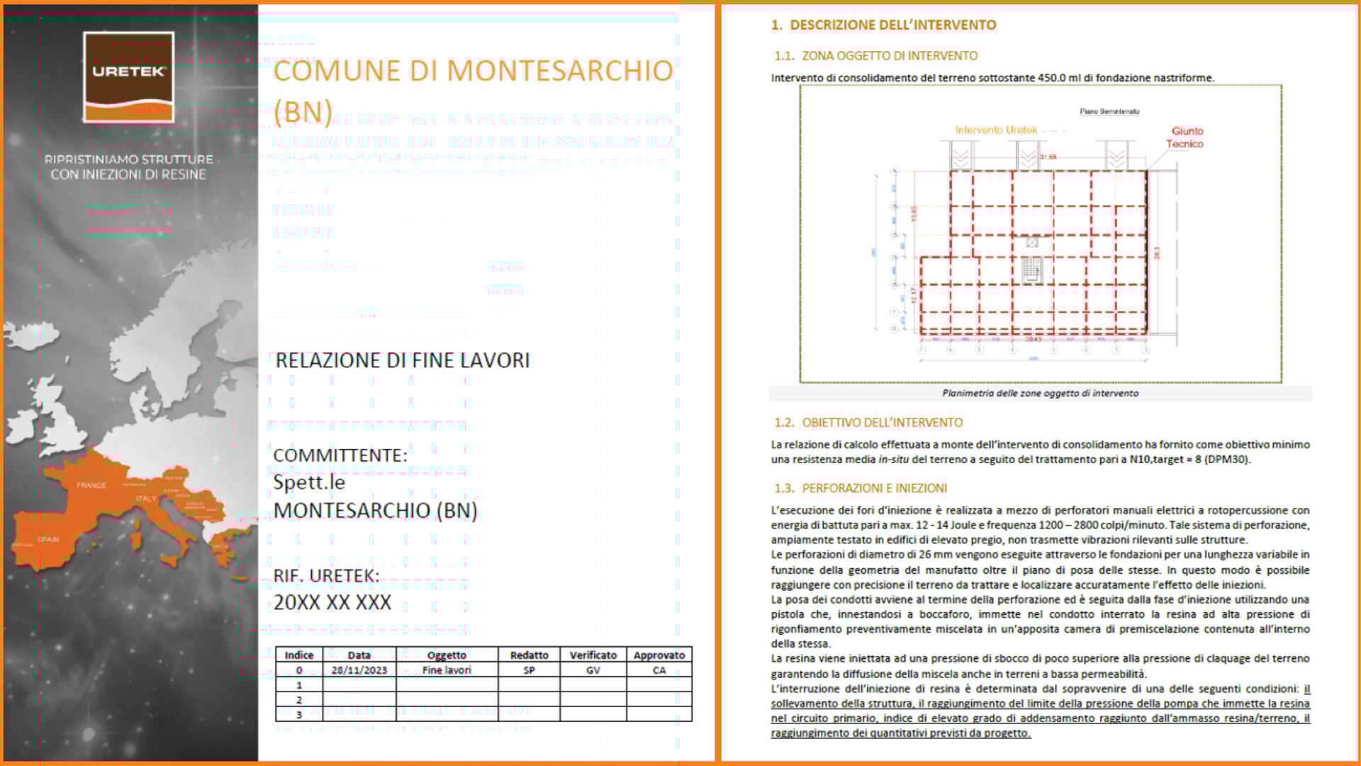 relazione tecnica fine lavori