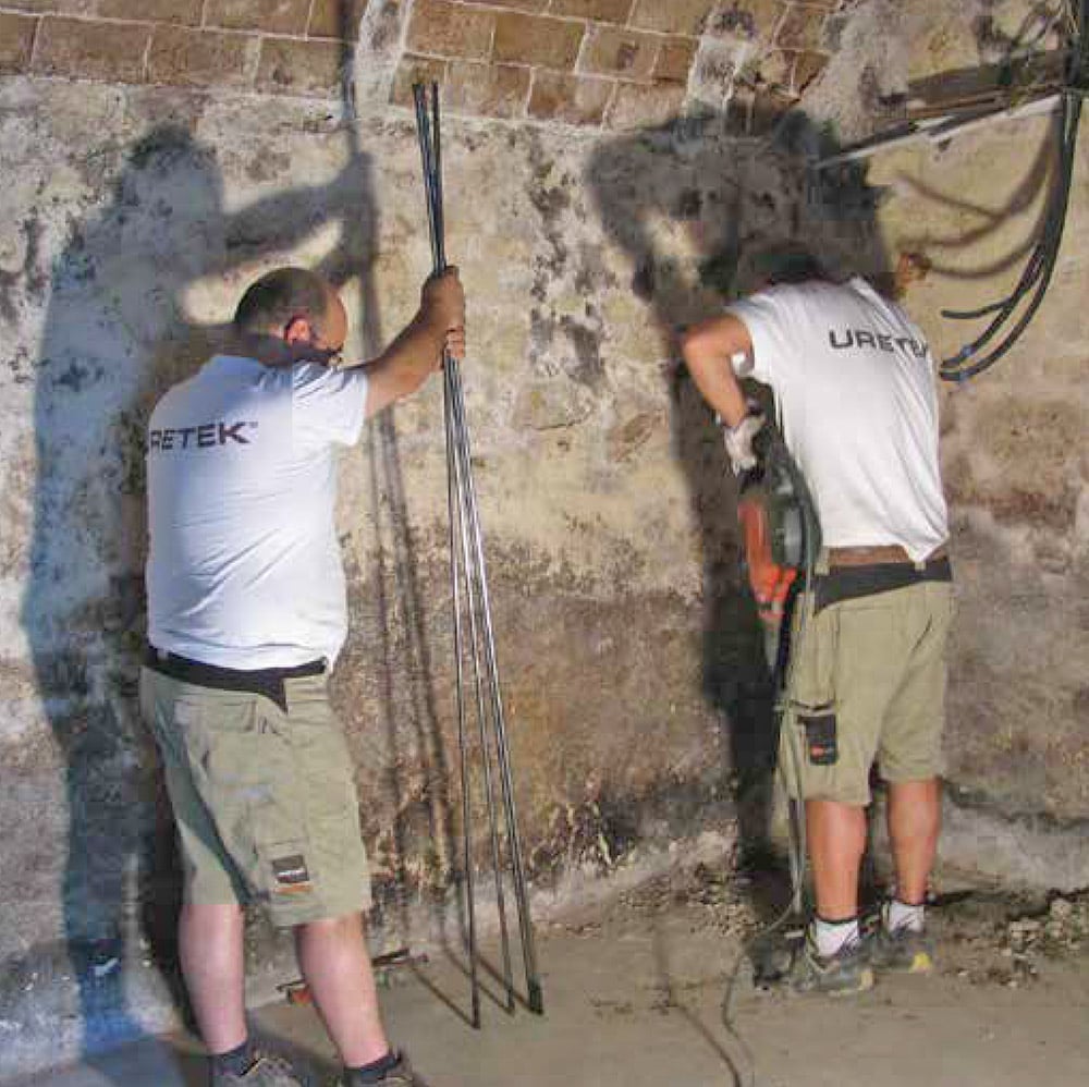 iniezione resine espandenti uretek per riempimento cavita