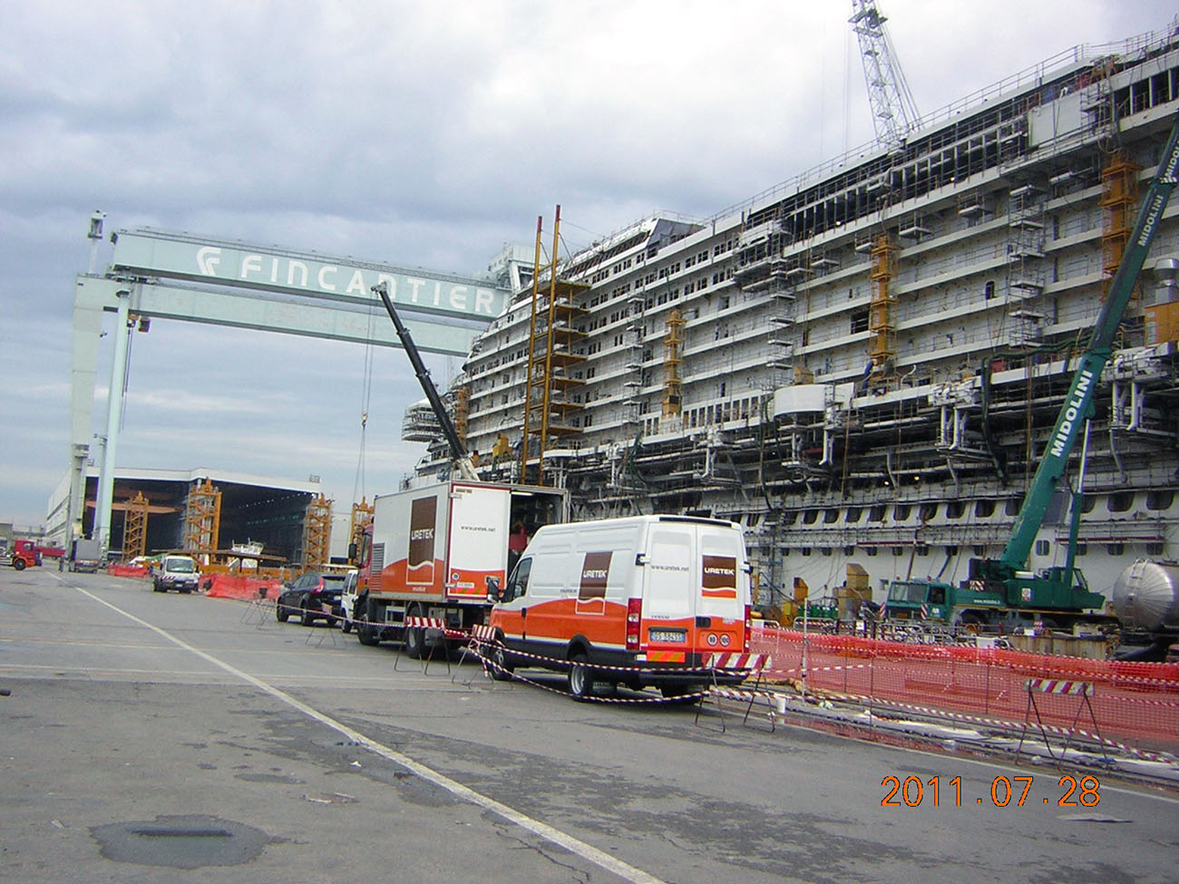cedimento pavimentazione cantiere navale