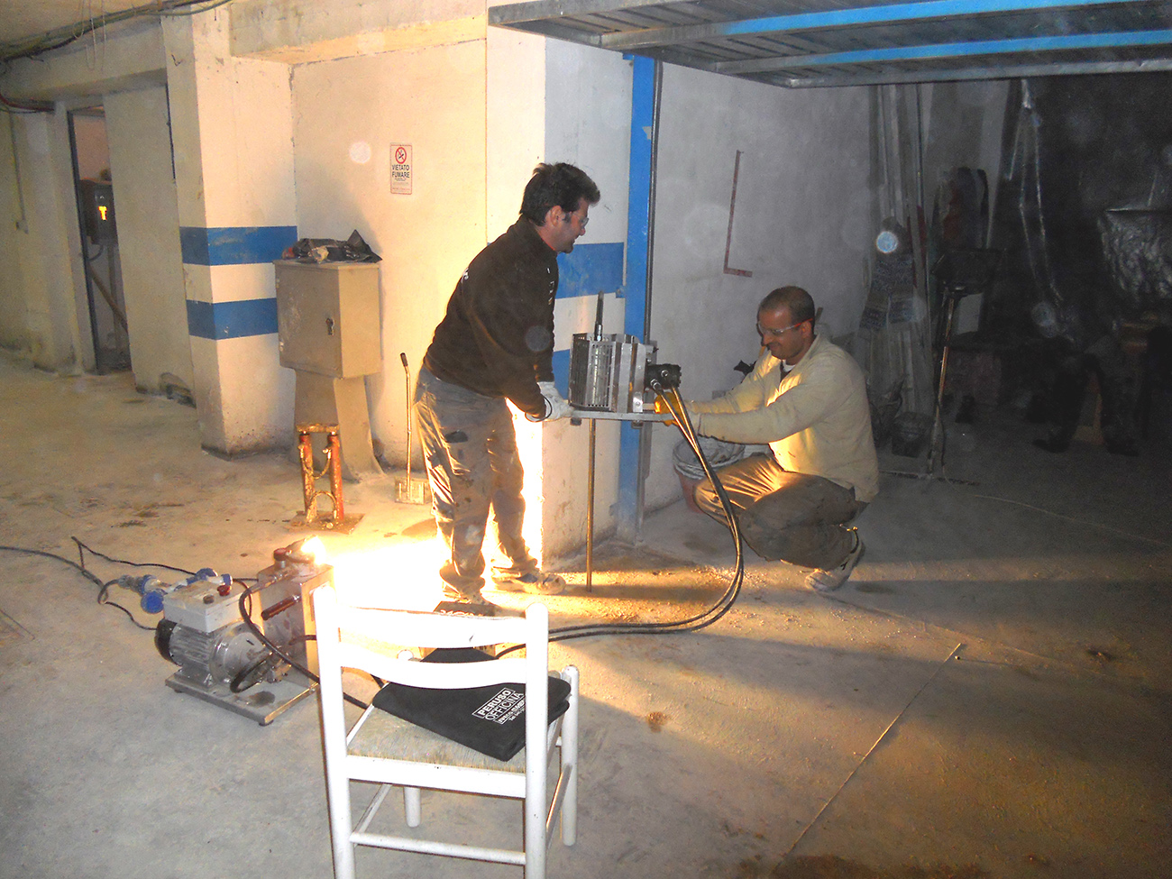 consolidamento terreno di fondazione per danni causati dal sisma del 2009