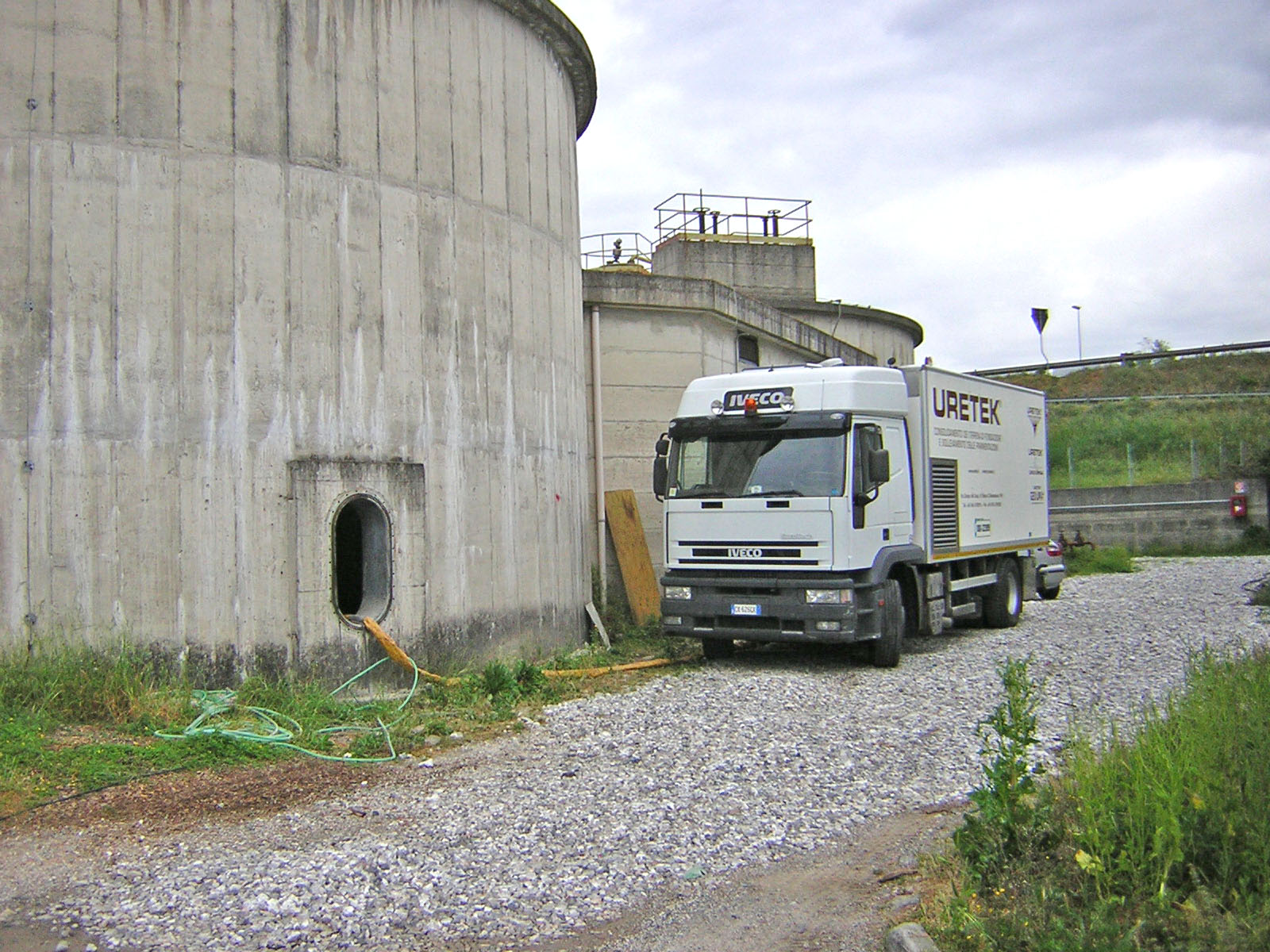 cedimento terreno sotto vasche di sedimentazione