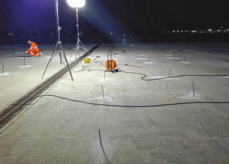 avvallamenti pavimenti aeroporto iniezioni resine espandenti