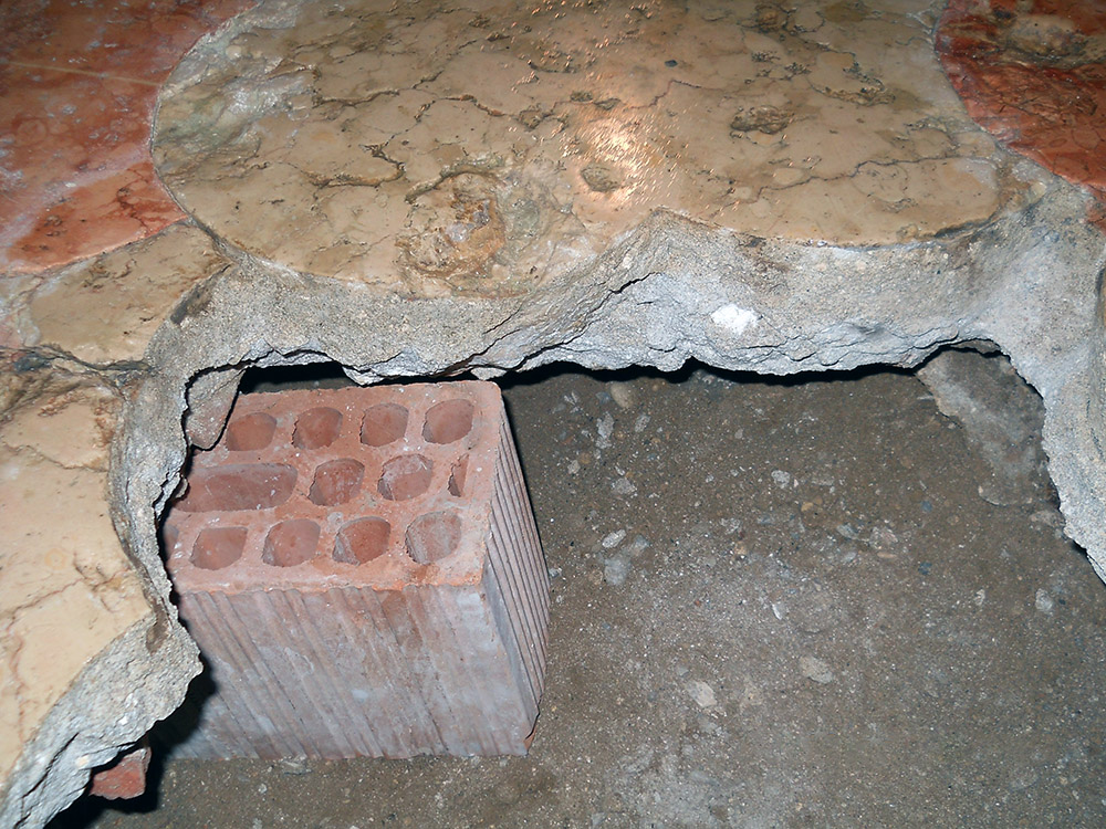 cedimento pavimentazione basilica patrimonio-artiscito culturale verona