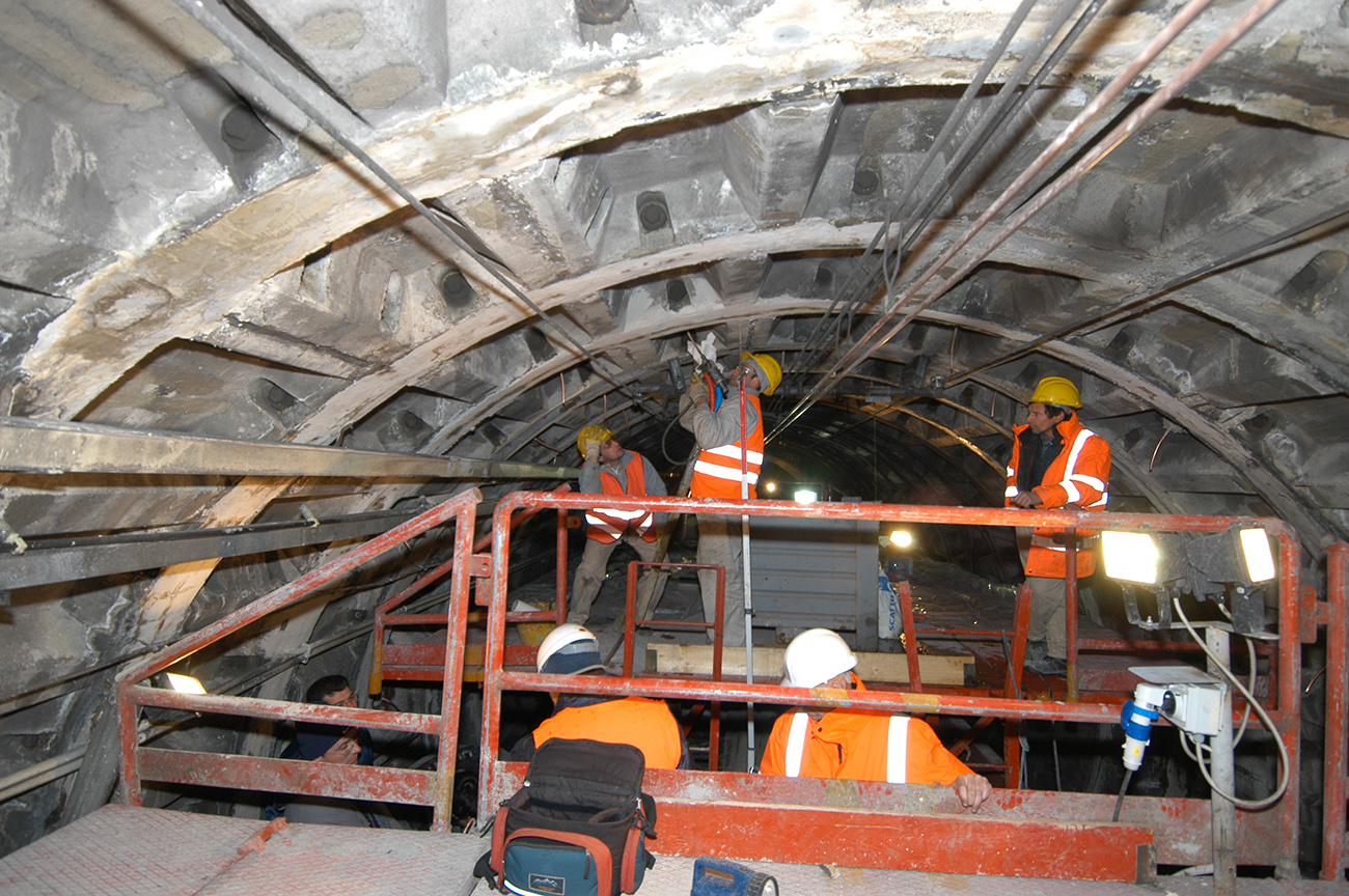 cedimento rivestimento calcestruzzo galleria